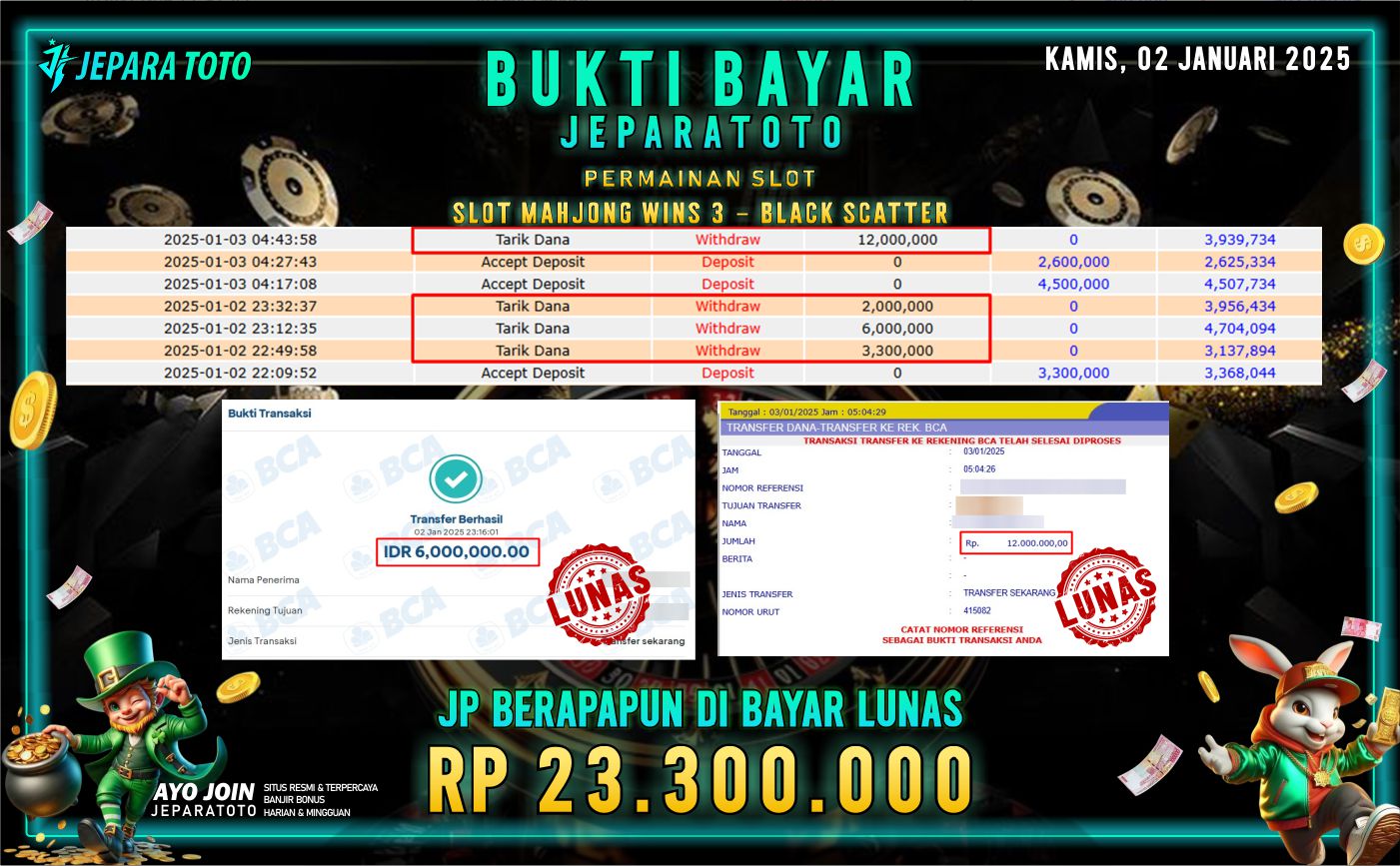 BUKTI KEMENANGAN SLOT MAHJONG WINS 3 – BLACK SCATTER MEMBER JEPARATOTO