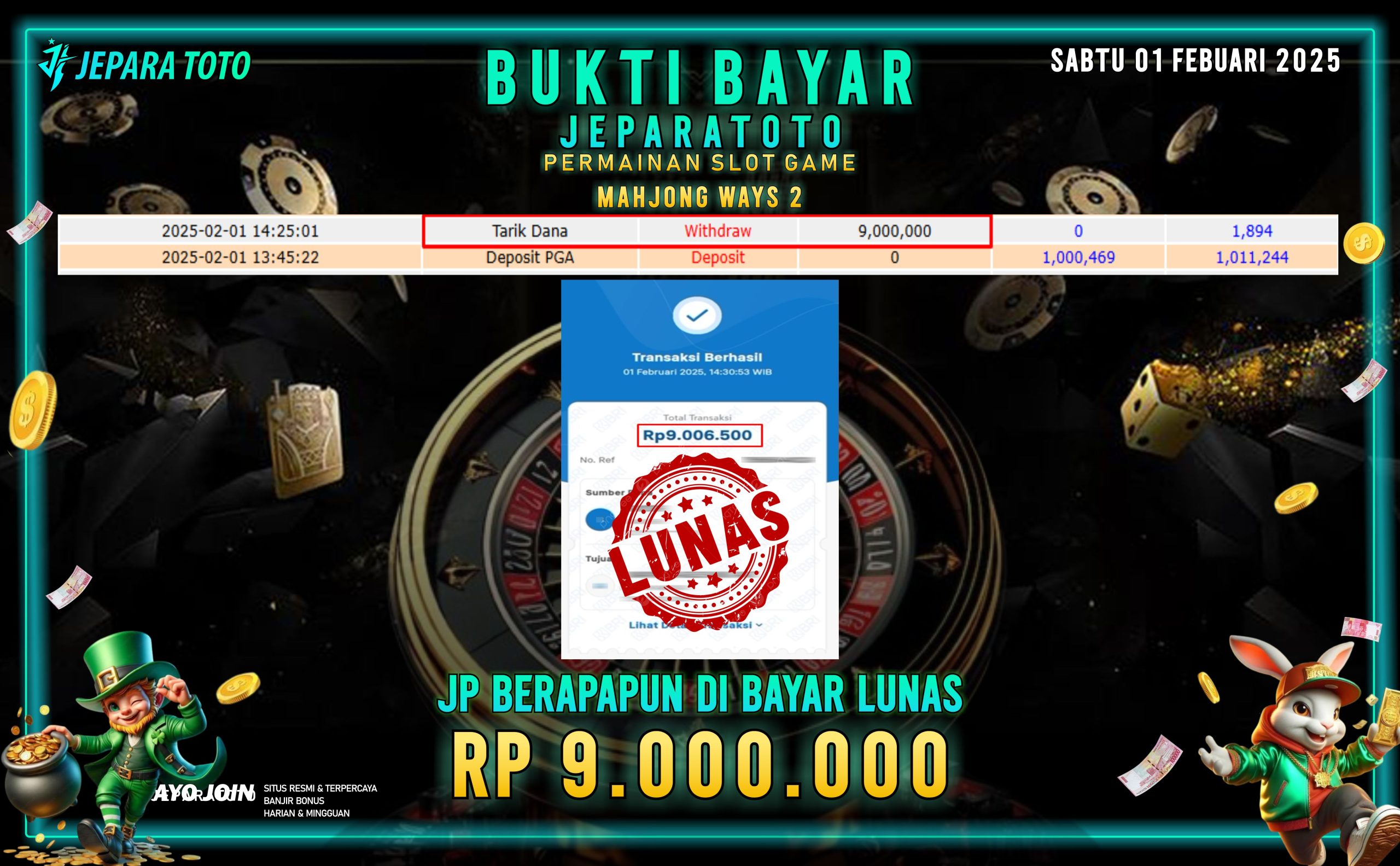 BUKTI KEMENANGAN SLOT GAME MAHJONG WAYS 2 MEMBER JEPARATOTO